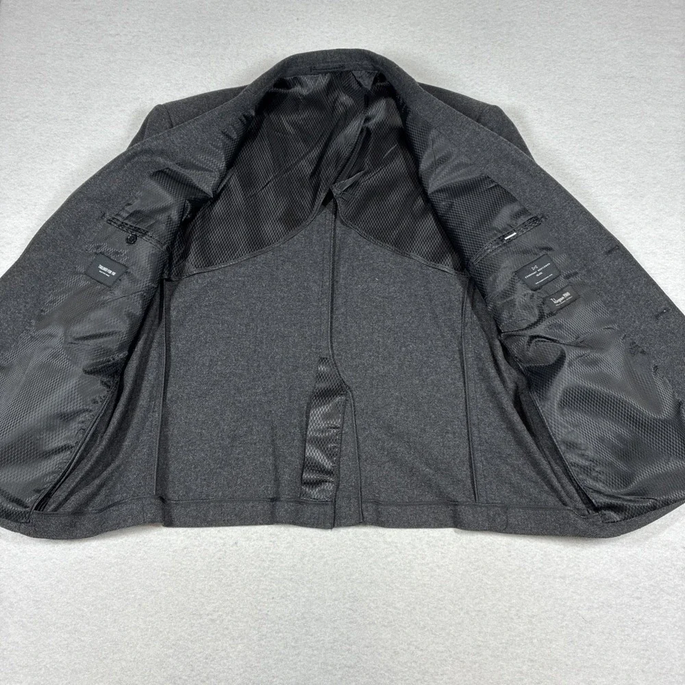 Combatant Gentlemen Charcoal Gray Tollegno 1900 Wool Blazer Mens 50R Slim